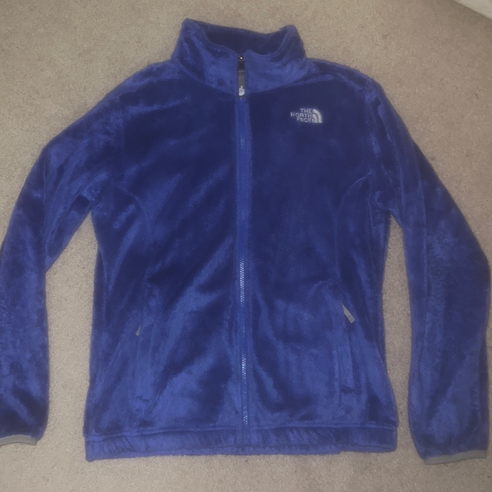 royal blue north face fleece zip up